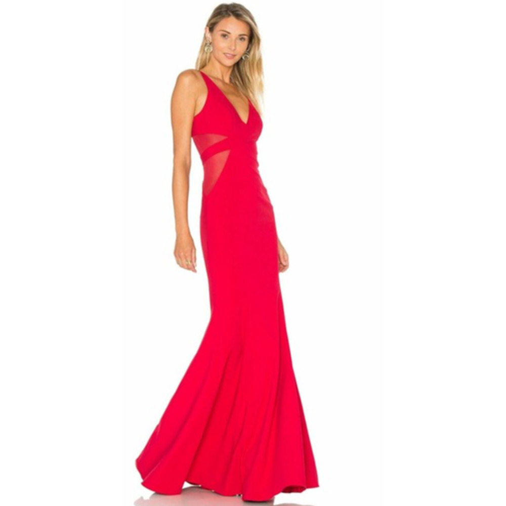 Jay Godfrey Rockefeller Gown Sleeveless Red 2
